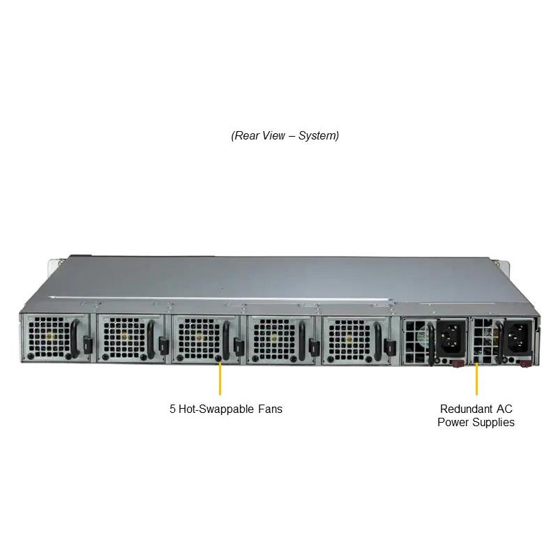 Supermicro SYS-110D-4C-FRAN8TP IoT Server 1U Barebone Embedded Intel Xeon D-2712T Processor