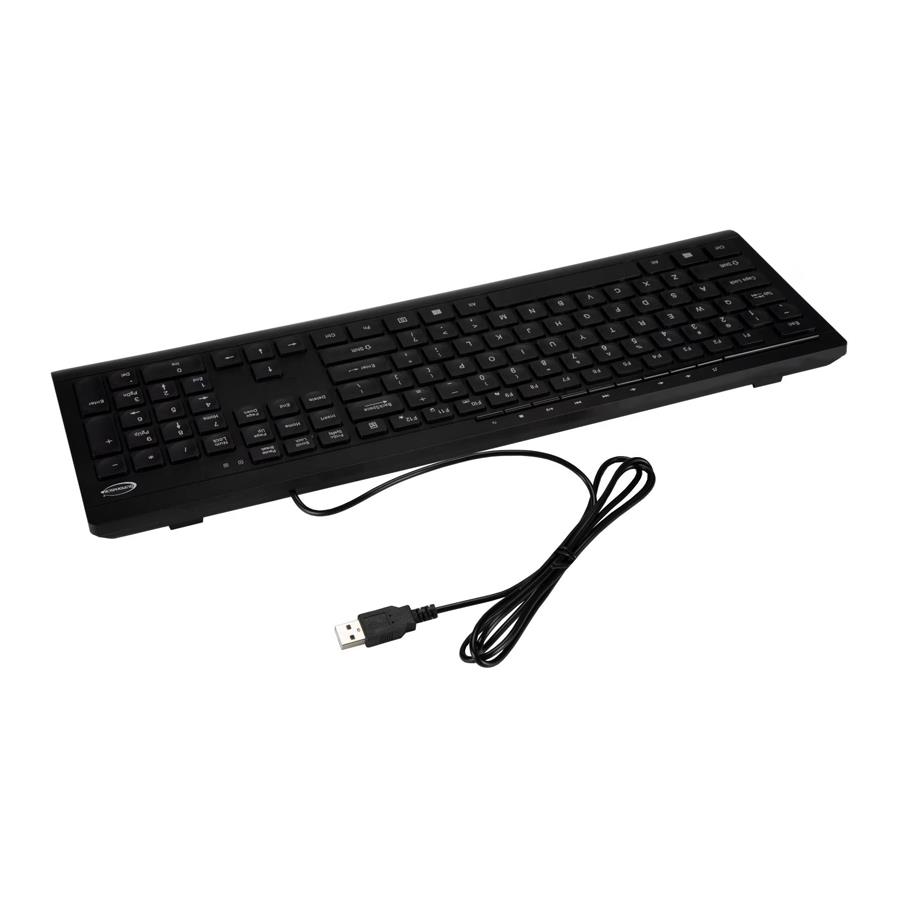 Supermicro KYB-MUS-194CB Slim Multimedia Keyboard and Mouse Combo Wired  Black Color Easy Access Media Keys
