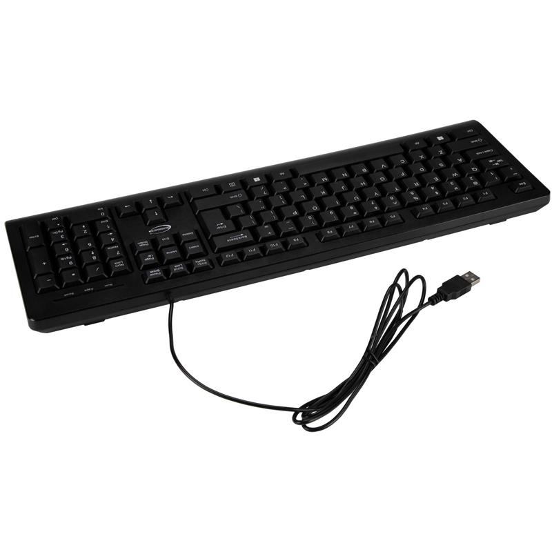 Supermicro KYB-MUS-196CB Multi-Device Keyboard and Mouse Combo Wired  Black Color USB Keyboard