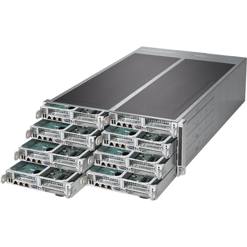 Server 4U Rackmount FatTwin with 8 Systems (Nodes) - Each Node Supports : Up to two Intel Xeon E5-2600 v4/v3 series