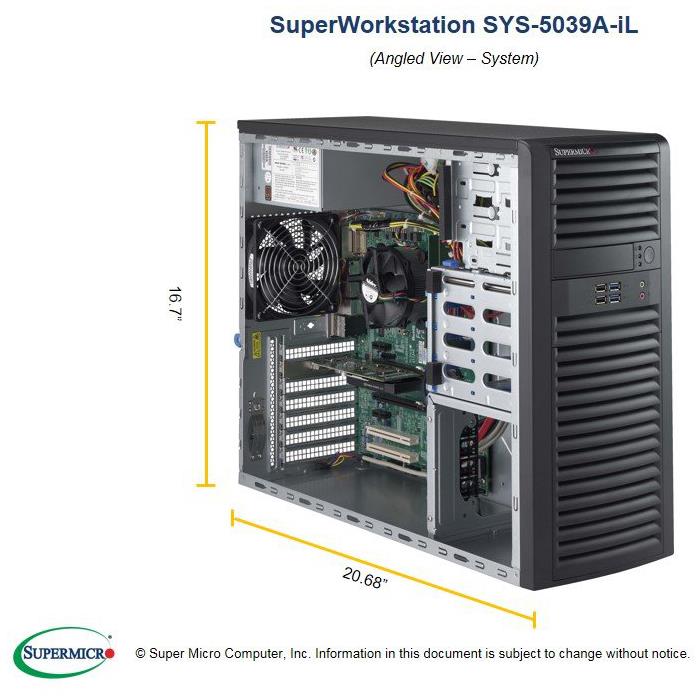 Mid-Tower Single Socket H4 (LGA 1151) supports Intel Xeon E3-1200 v5, Intel 6th Gen. Core i7/i5/i3 series processors