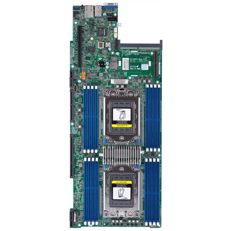 Barebone 2U Rack Server Socket-SP3 for Dual AMD EPYC 7000-Series Processors, 4x hot-pluggable systems (Nodes). Each node supports up to 2TB DDR4 Registered ECC 2666Mhz SDRAM in 16 DIMM slots