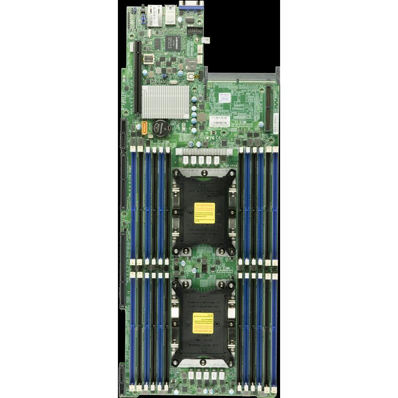 Barebone 2U Rack with four Hot-Pluggable Systems (Nodes) - Each node supports Dual Intel Xeon Scalable Processor - Complete System Only (Must Include CPU, MEM, HDD)