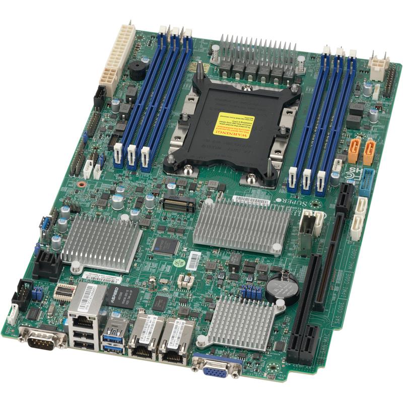 Supermicro X11SPW-CTF-O Motherboard Intel Xeon Processor Scalable Gen.2 Family Intel C622 chipset Single Socket P, Up to 1.5TB ECC 3DS LRDIMM 2933MHz, 6x DIMM slots, 2 x 10GbE LAN ports, 4 x SAS3 (12Gbps) via Broadcom 3008, 10 x SATA3 (6Gbps)