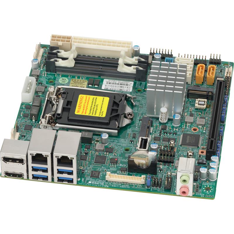 Supermicro X11SSV-LVDS Motherboard mini-ITX Socket H4 (LGA 1151) for Intel 6th Gen Core i7/i5/i3 series, Intel Celeron, Intel Pentium processors  