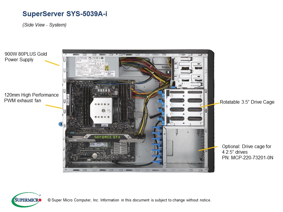 Supermicro SYS-5039A-i Mid Tower Barebone Single Processor