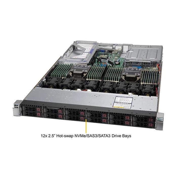 Supermicro SYS-120U-TNR Ultra 1U Barebone Dual Intel Xeon Scalable Processor Up to 8TB DRAM NVMe, SAS, SATA3 Dual 10GbE