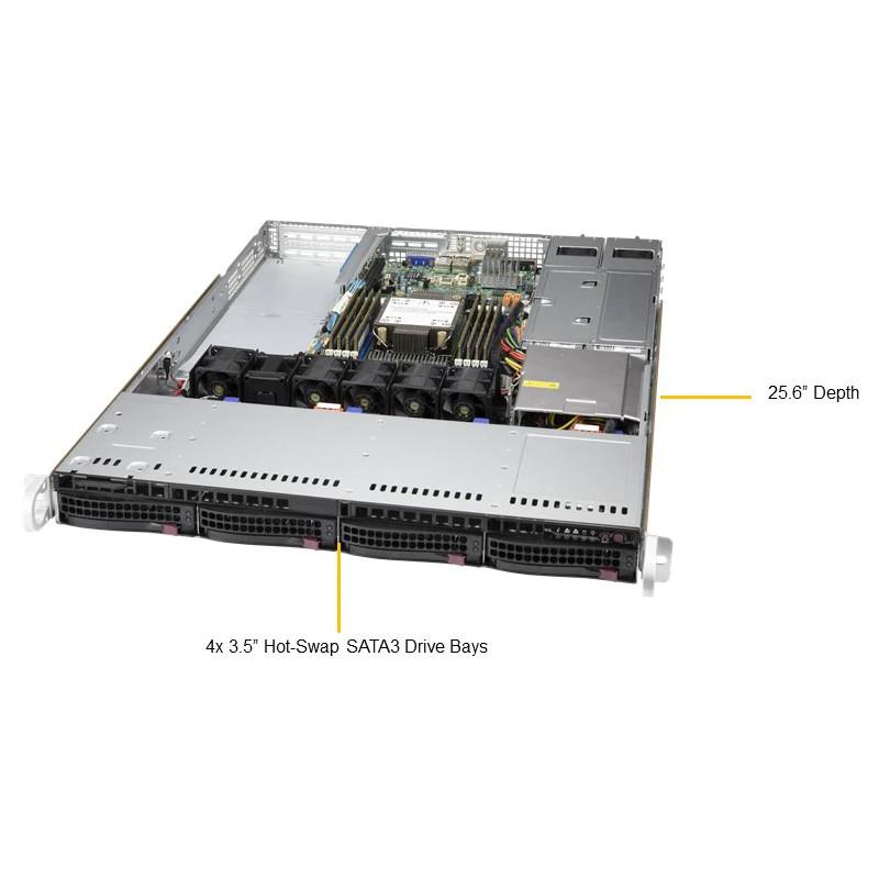 Supermicro SYS-510P-WTR UP 1U Barebone Single Intel Xeon Scalable Processor Up to 2TB DRAM SATA3, NVMe Dual 10GbE