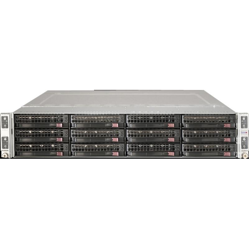 Server Rackmount 2U TwinPro2 with Four Systems (Nodes) - Per Node : SDual Intel Xeon E5-2600 v4/v3 sockets, up to 2TB DDR4 ECC 3DS LRDIMM up to 2400MHz in 16x 288-pin slots