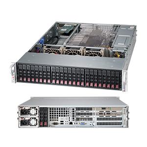 Rackmount 2U for Motherboard up to 13in x 13.68in maximum size, w/ 24x 2.5in SAS/SATA Hot-Swap Drive Trays
