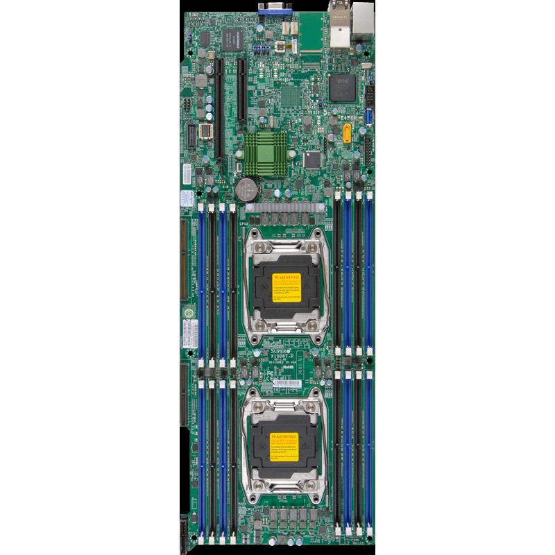 Barebone 2U TwinPro - Per Node : Up to Dual Intel Xeon E5-2600 v3, up to 1TB DDR4 LRDIMM, SAS3 (RAID) Optional SuperCap, IPMI, 2x GbE LAN, VGA, 8x 2.5in SAS HDD Bays (4x 2.5in support NVMe) - Redundant Power Supply