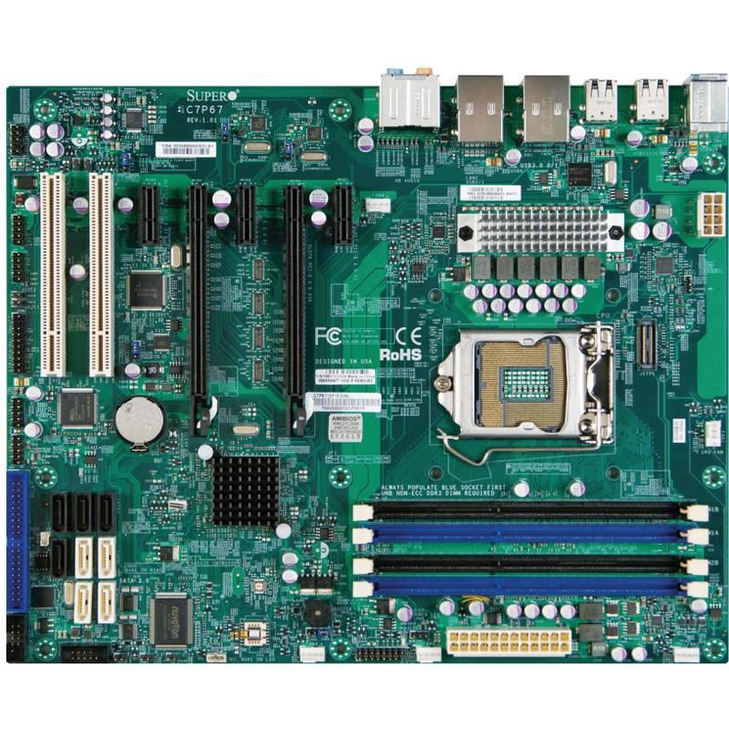 Supermicro C7P67 Motherboard ATX Single Socket LGA 1155 Intel Core i3/i5/i7 Processors 2nd Generation