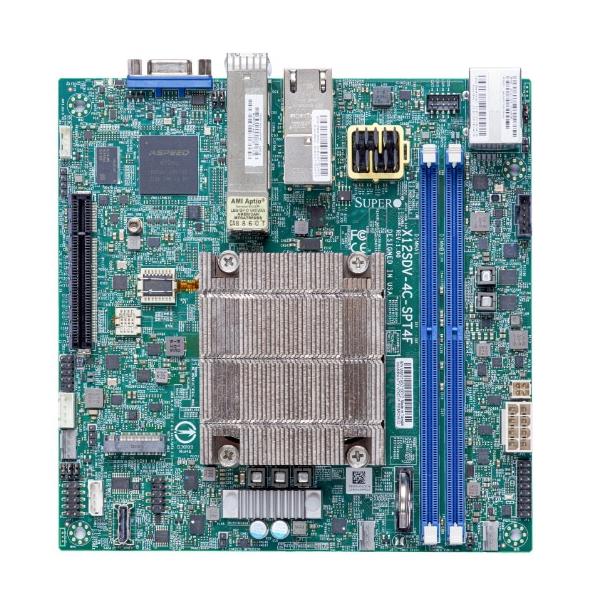 Supermicro X12SDV-4C-SPT4F Motherboard Mini-ITX Embedded Intel Xeon D-1718T Processor