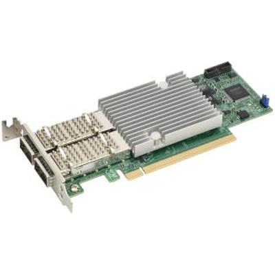 Supermicro AOC-S100G-B2C Network Adapter Compact Size Low-Profile Card Dual QSFP28 Connectors 100GbE