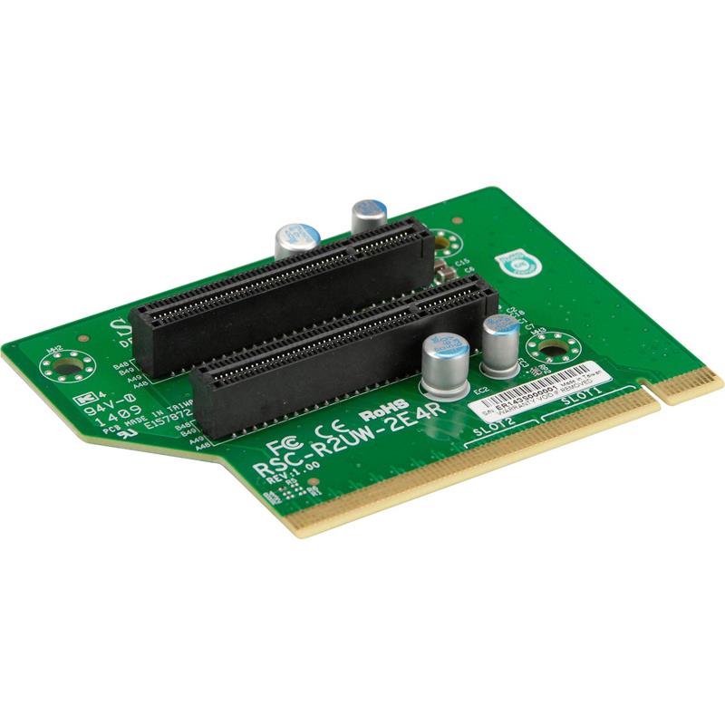 Supermicro RSC-R2UW-2E4R 2U Right Hand Side WIO Riser Card - 2x PCI-E x4 signal / 2x PCI-E x8 output