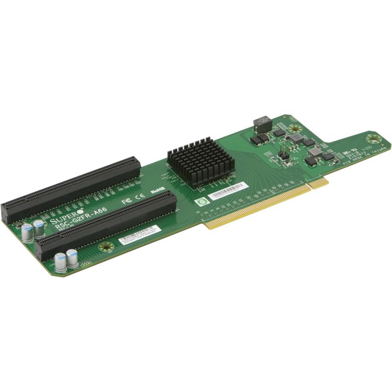 Supermicro RSC-G2FR-A66 2U GPU Right-Side Active Riser Card - 2x PCI-E x16 Signal and 2x PCI-E x16 Output