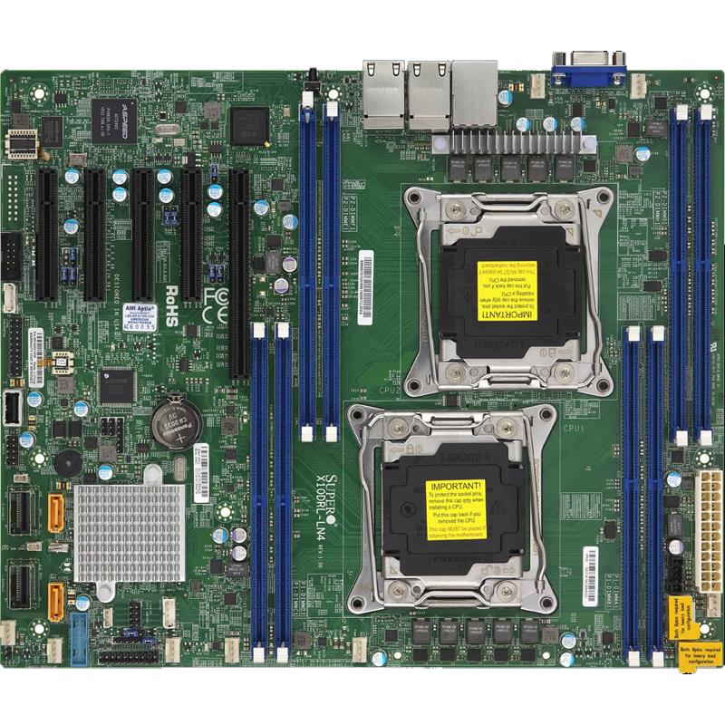 Supermicro X10DRL-LN4 Motherboard ATX Intel C612 Chipset Dual Socket R3 LGA 2011