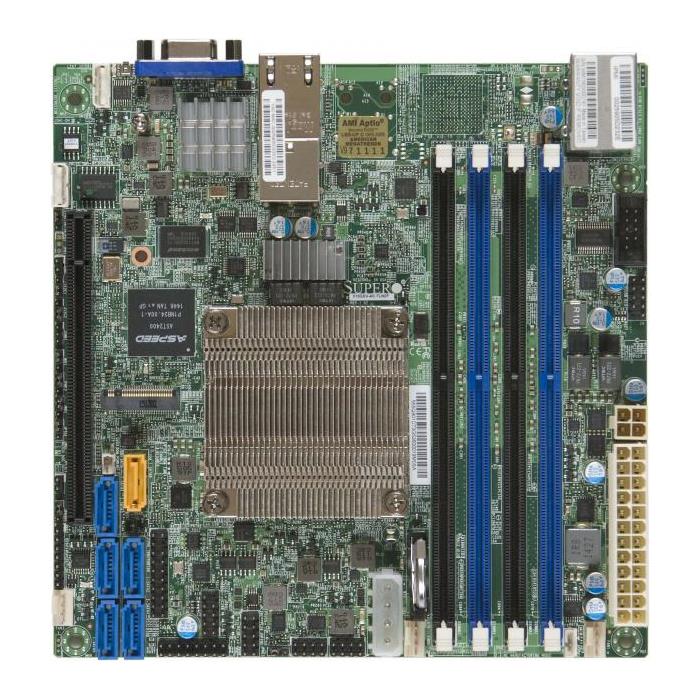 Supermicro X10SDV-2C-TLN2F Motherboard Mini-ATX SoC with Intel Xeon processor D-1508 2.2GHz-2.6GHz 2-Core, FCBGA 1667