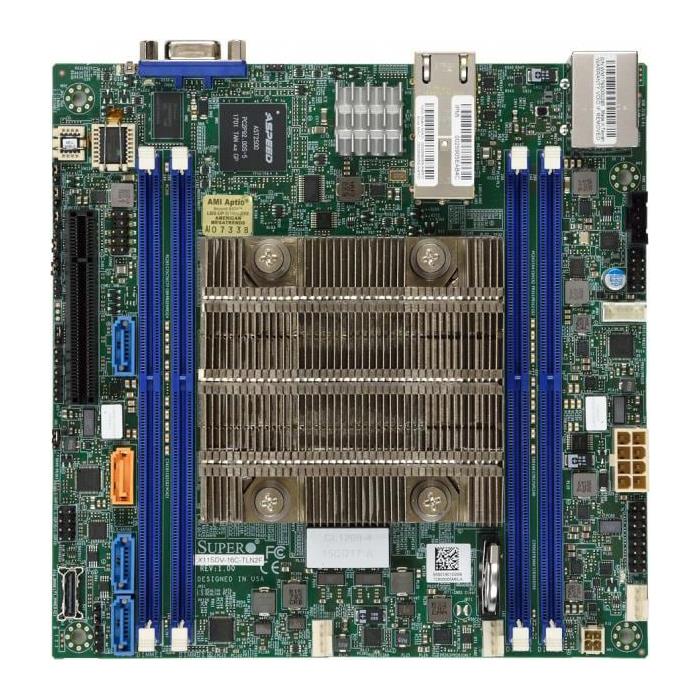 Supermicro X11SDV-12C-TLN2F Motherboard Mini-ITX Intel Xeon D-2166NT, 12-Core SoC (System on Chip)