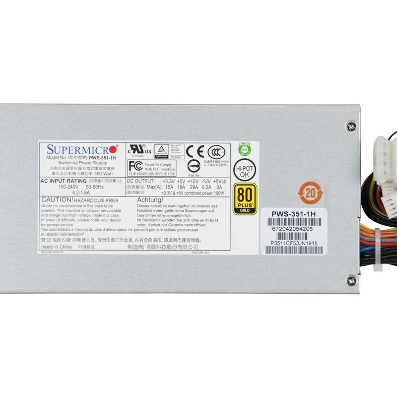 Supermicro PWS-351-1H Power Supply 350W 80 Plus Gold Certified