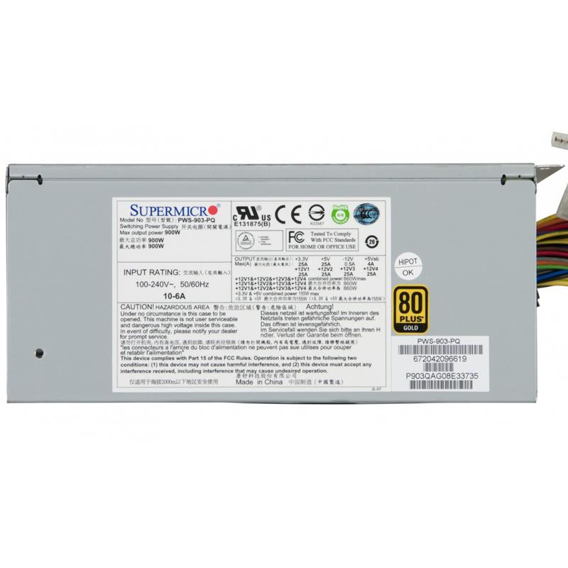Supermicro PWS-903-PQ Power Supply 900W 80 Plus Gold Certified