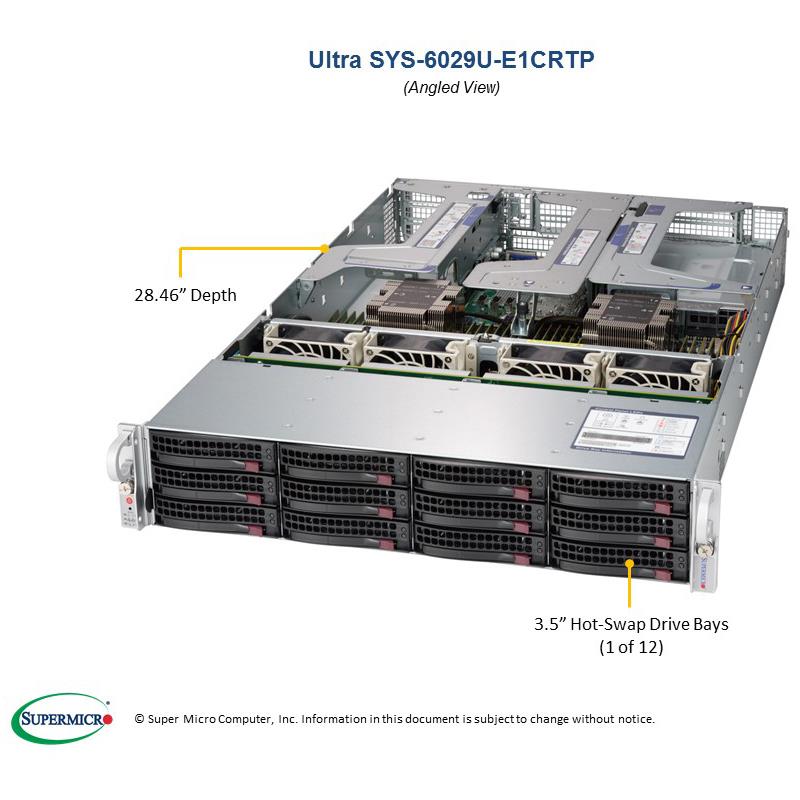Supermicro SYS-6029U-E1CRTP 2U Barebone Dual Intel Processor