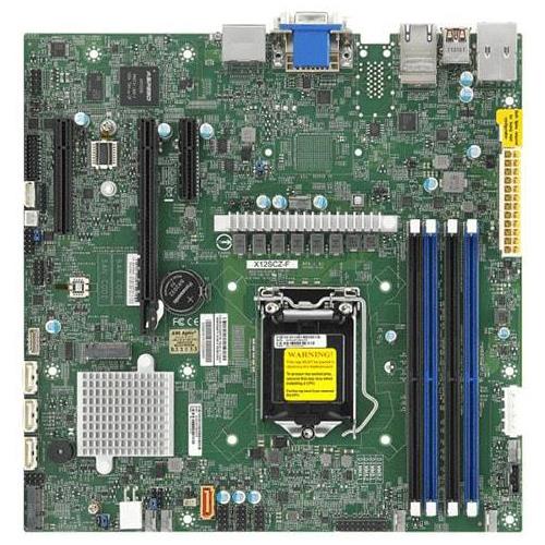Supermicro X12SCZ-F Motherboard Micro ATX Single Socket LGA-1200 (Socket H5) Intel Xeon W-1200 Processors and Intel Core i9/Core i7/Core i5/Core i3 Processor 11th/10th Generation