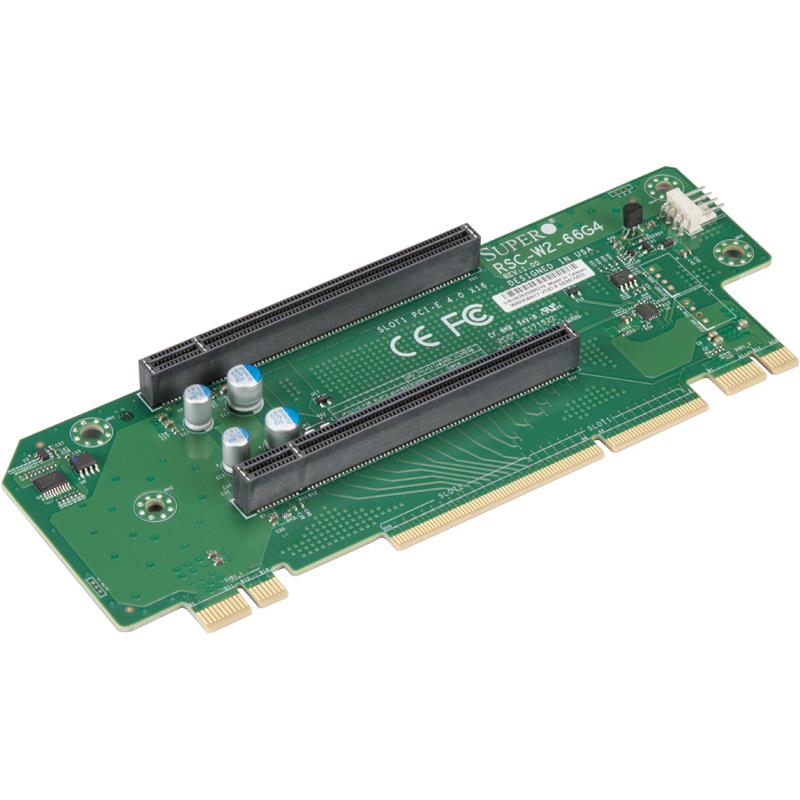 Supermicro RSC-W2-66G4 2U WIO Left-Side Passive Riser Card - 2x PCI-E x16 4.0