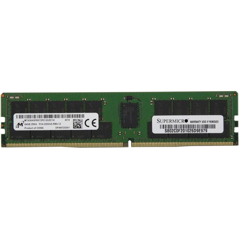 Micron MTA36ASF8G72PZ-3G2E1 Memory 64GB DDR4 3200MHz RDIMM - MEM