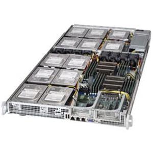 Supermicro SYS-6017R-73THDP+ Hadoop 1U Barebone Dual Intel Xeon E5-2600 v2 Processors Up to 1TB R/LRDIMM SATA3, SATA2, SAS2 Dual 10GbE