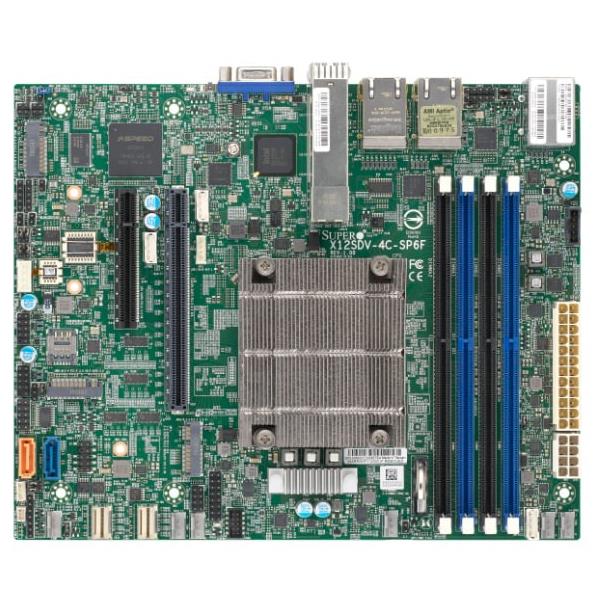 Supermicro X12SDV-8C-SP6F Motherboard FlexATX Embedded Intel Xeon D-1736NT Processor