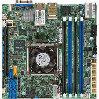 Supermicro X10SDV-TLN4F Motherboard Mini-ITX SoC Xeon D-1541 8-Core with Active Heatsink, FCBGA 1667