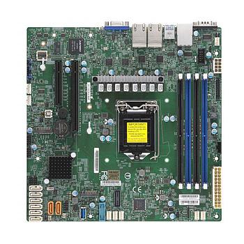 Supermicro X11SCH-LN4F Motherboard Micro-ATX Single Socket LGA-1151 (Socket H4) Intel Xeon E-2100/E-2200/Intel Core i3 8th/9th Generation and Pentium/Celeron Processor