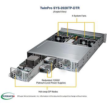 Supermicro SYS-2028TP-DTR Twin Barebone Dual CPU, 2-Node