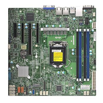 Supermicro X12STL-F Motherboard Micro-ATX Single Socket LGA-1200 (Socket H5) for 10th Gen Intel Pentium Processor, Intel Xeon E-2300 Processor